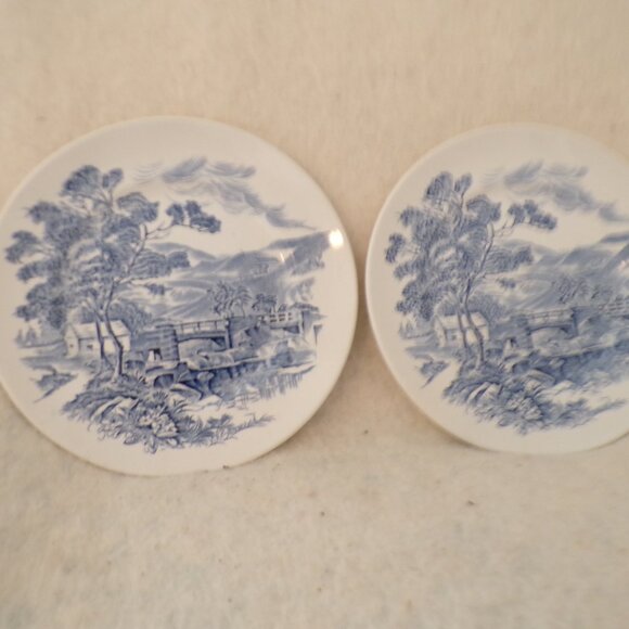 Enoch Wedgewood Other - Vintage Enoch Wedgwood Countryside Blue and White Salad Plates Set Of 2